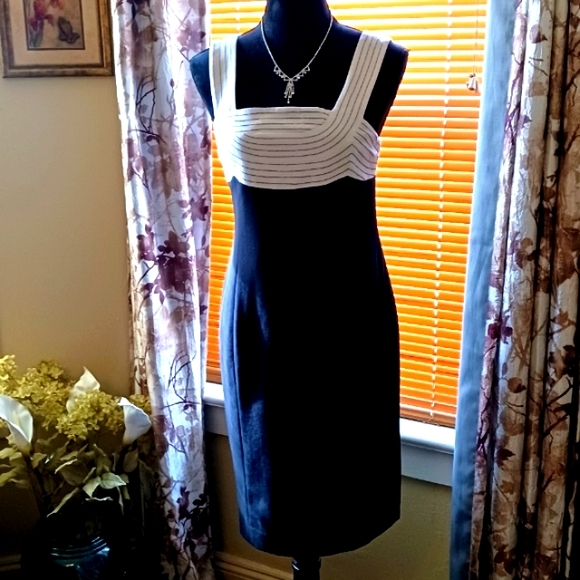 Never Worn! Black/Cream dress by Nine West Suit - Picture 1 of 6